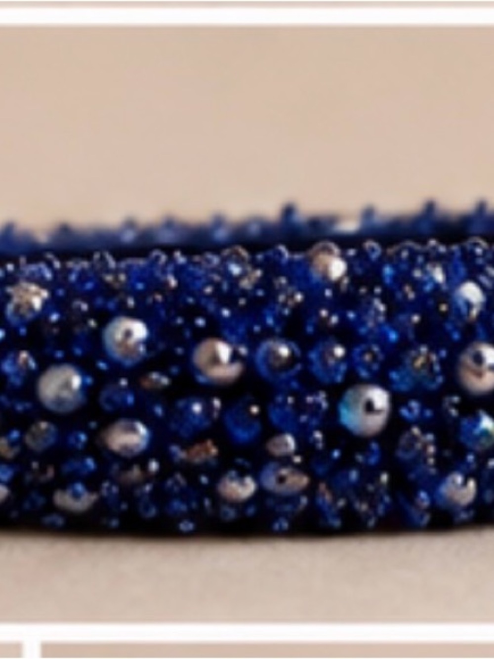 Sapphire Blue Crystal Embellished Headband - Women's Hair Accessory
